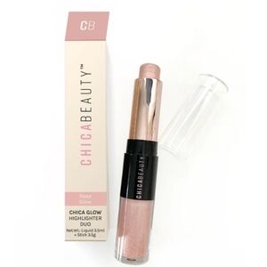 Chica Beauty Chica Glow Highlighter Duo: Rose Glow, 3.5ml Liquid+3.5g Stick, NIB